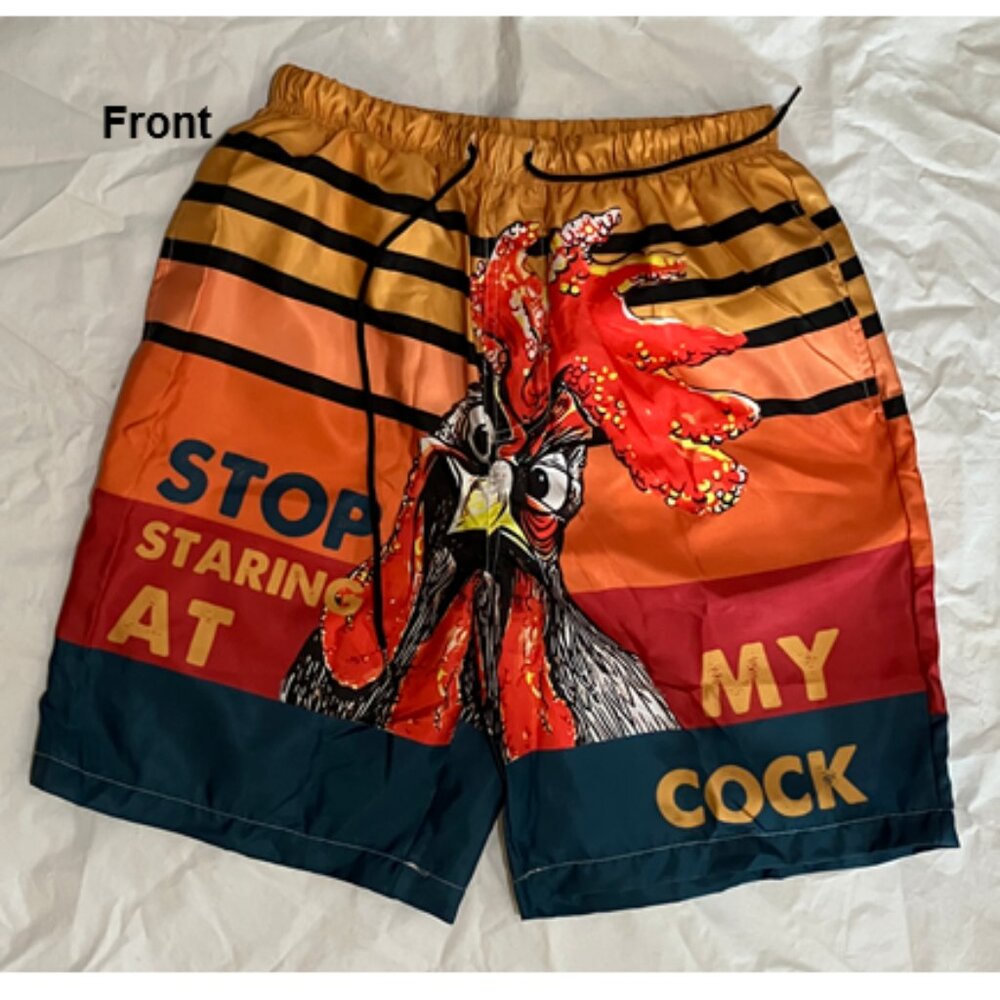 Stop Staring at my C**K Swim Trunks - Men's